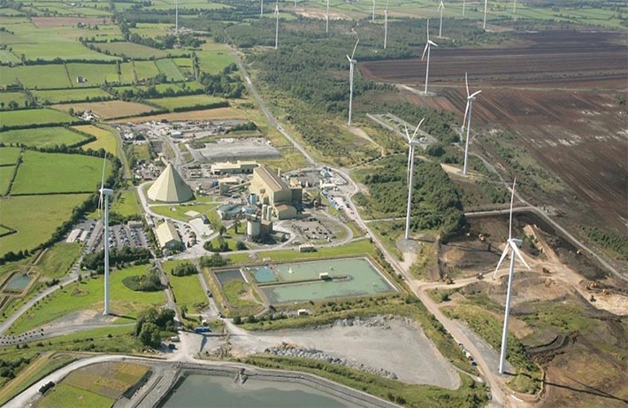 Aerial view of Lisheen Mine whilst in production